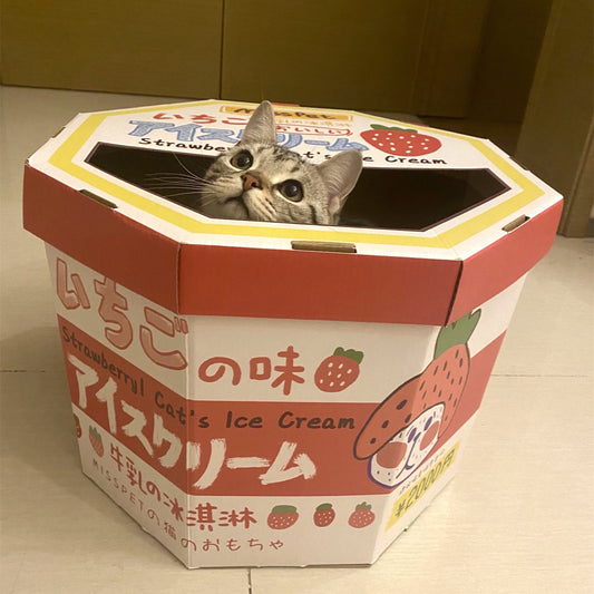 Amusement park shaped corrugated cardboard cat scratcher