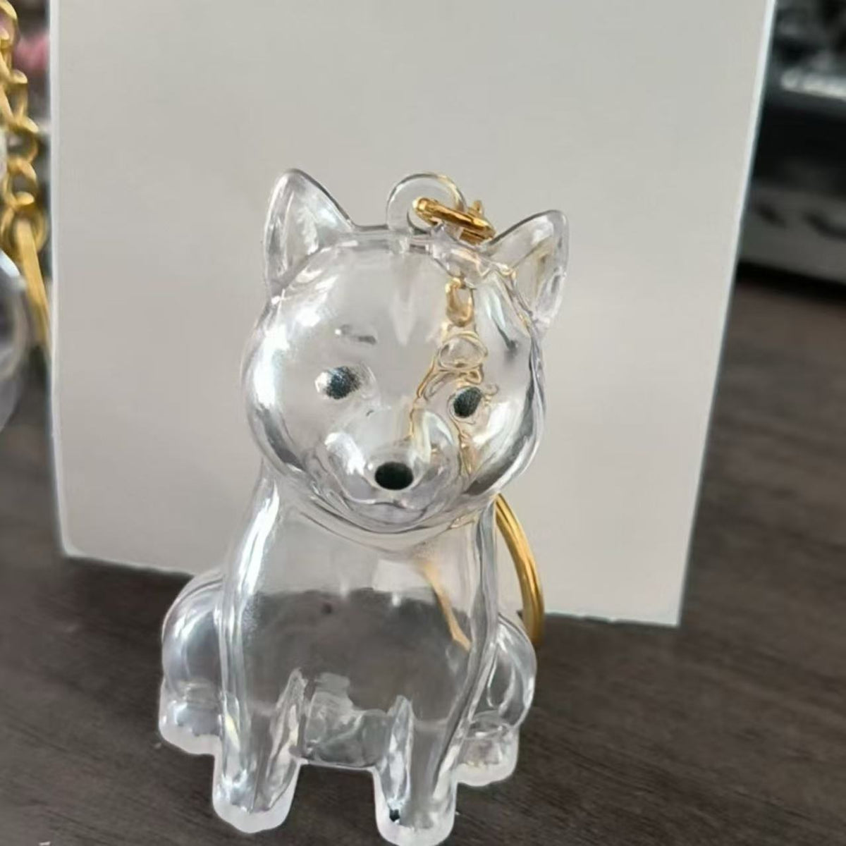 Dog fur keepsake keychain with clear fur capsule (view 11)