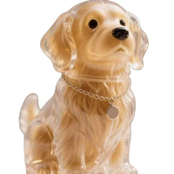 Dog fur keepsake keychain with clear fur capsule (view 7)