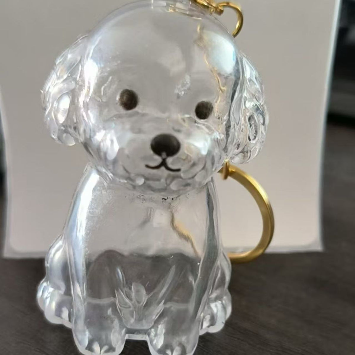 Dog fur keepsake keychain with clear fur capsule (view 8)